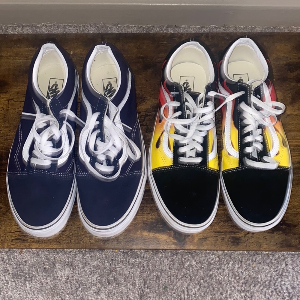 Two pair of vans sneakers. Worn a few times in good condition! Sold as bundle